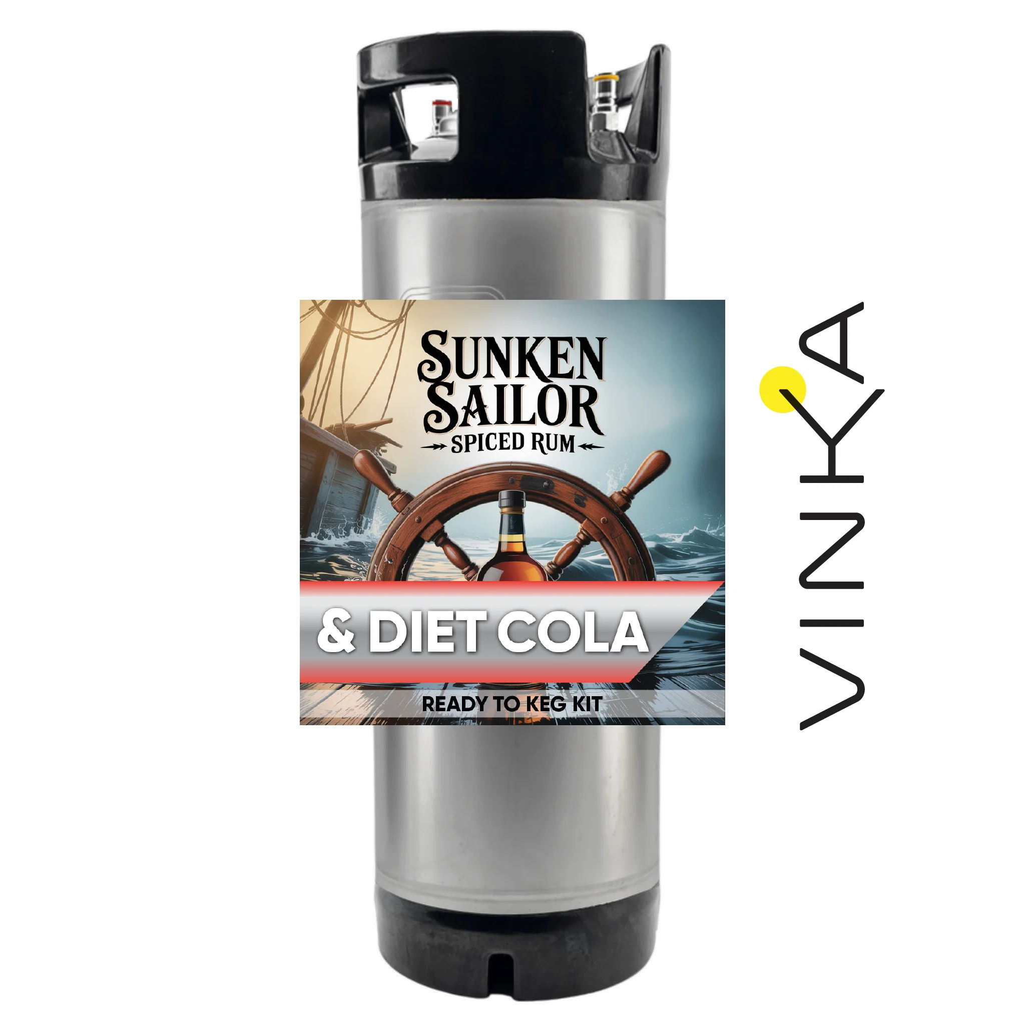 Sunken Sailor Spiced Rum and Diet Cola - Ready to Keg Kit - Image 3