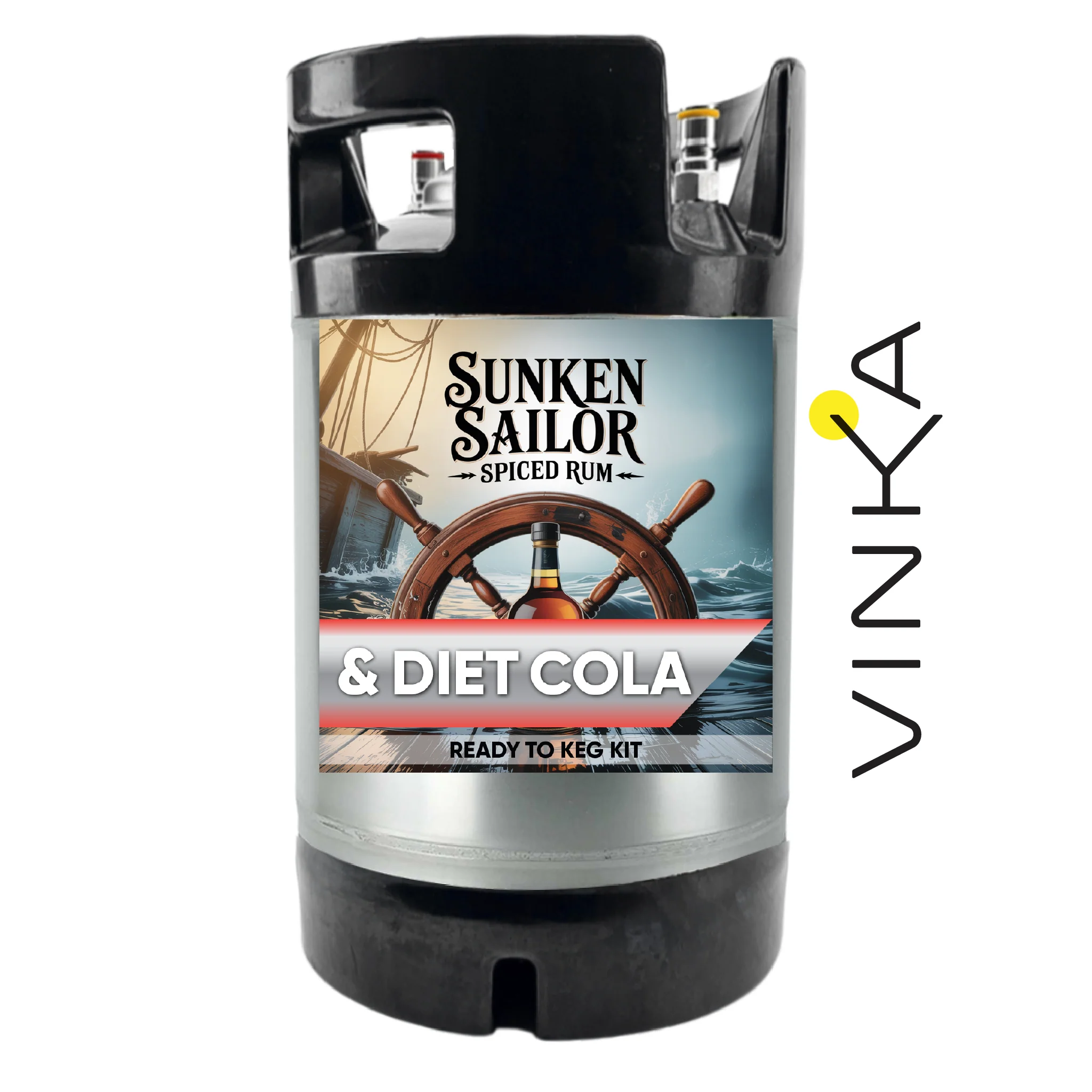 Sunken Sailor Spiced Rum and Diet Cola - Ready to Keg Kit - Image 4