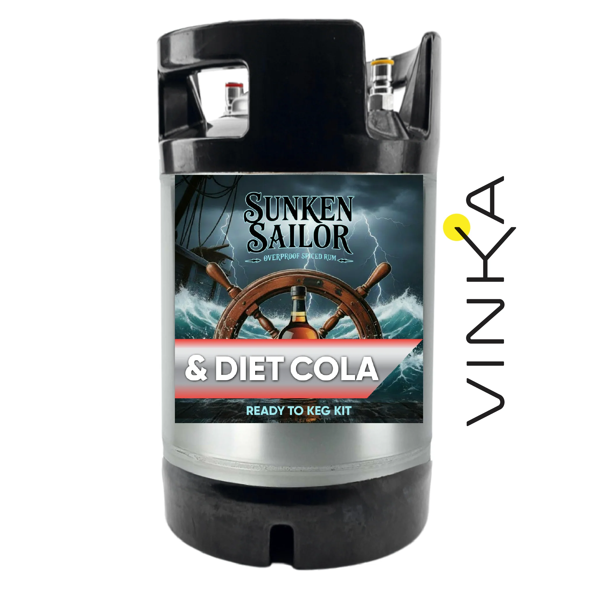 Sunken Sailor Spiced Rum and Diet Cola - Ready to Keg Kit - Image 5