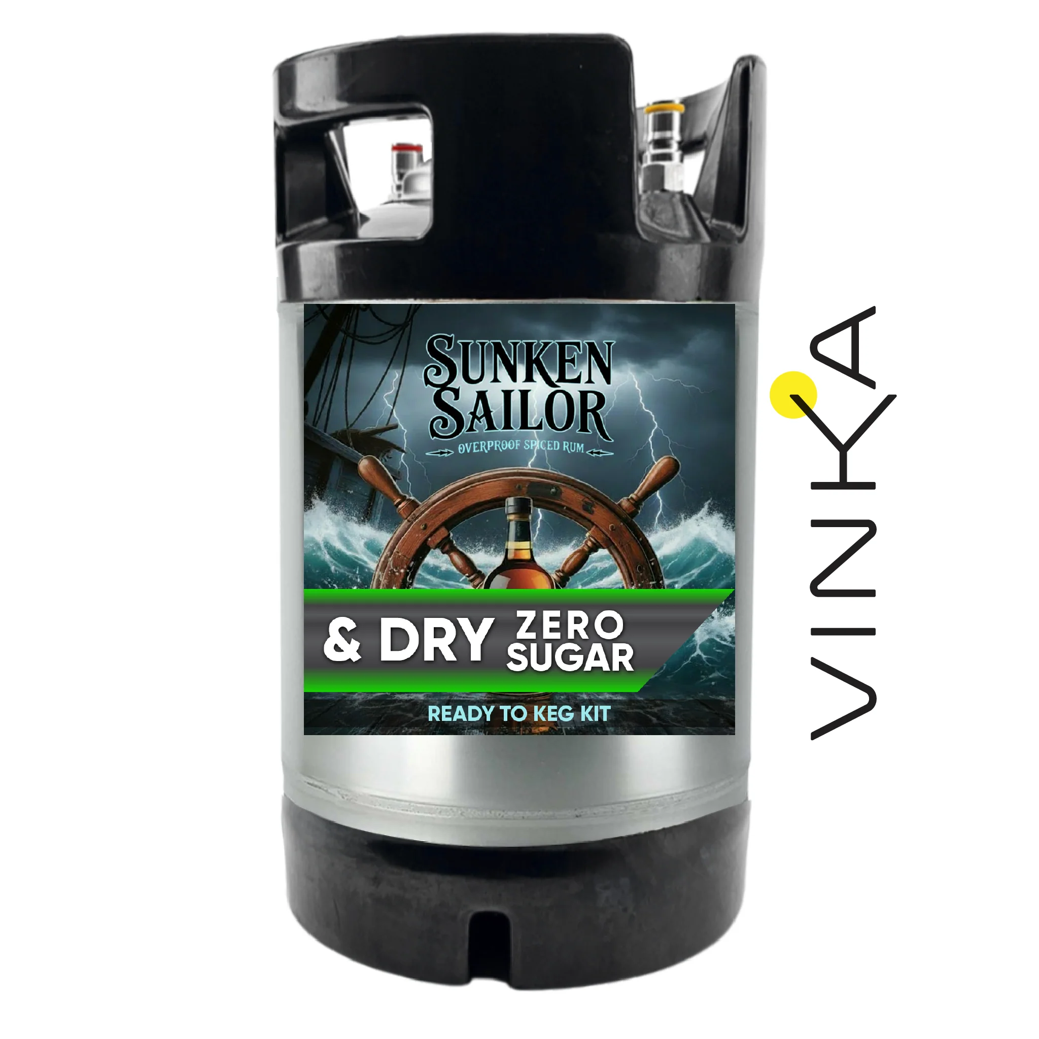 Sunken Sailor Spiced Rum and Dry - Zero Sugar - Ready to Keg Kit - Image 6