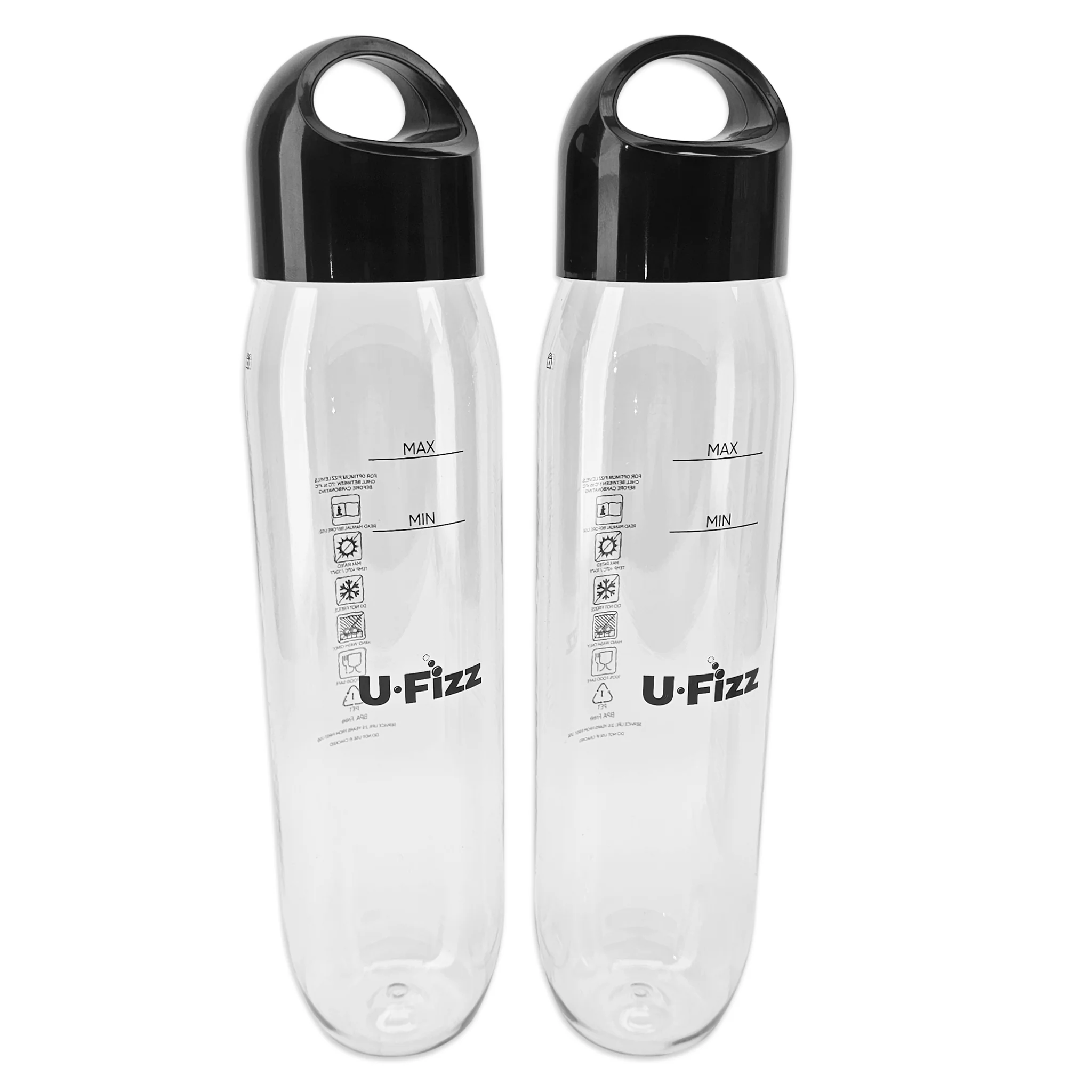 U-Fizz - 1L Twin Bottle Pack with Carry Lids - Image 2