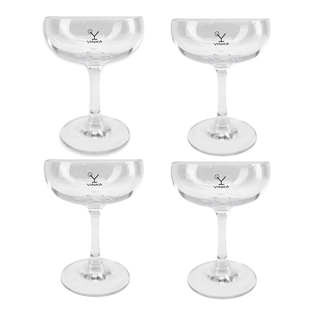 VINKA Champagne Coupe Martini Glass 206mL - Box of 4 - Image 2
