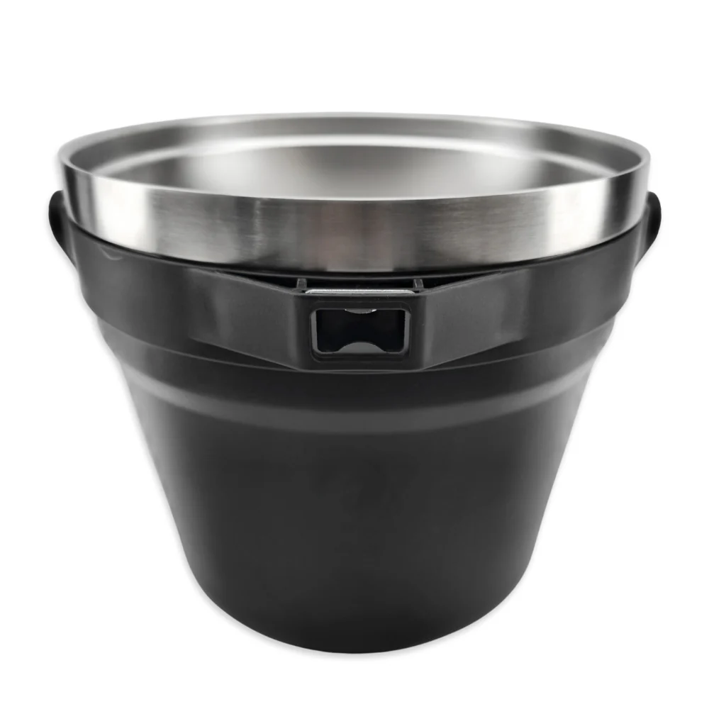 VINKA - Double Walled Vacuum Insulated Ice Bucket (7L) - Matte Black - Image 5