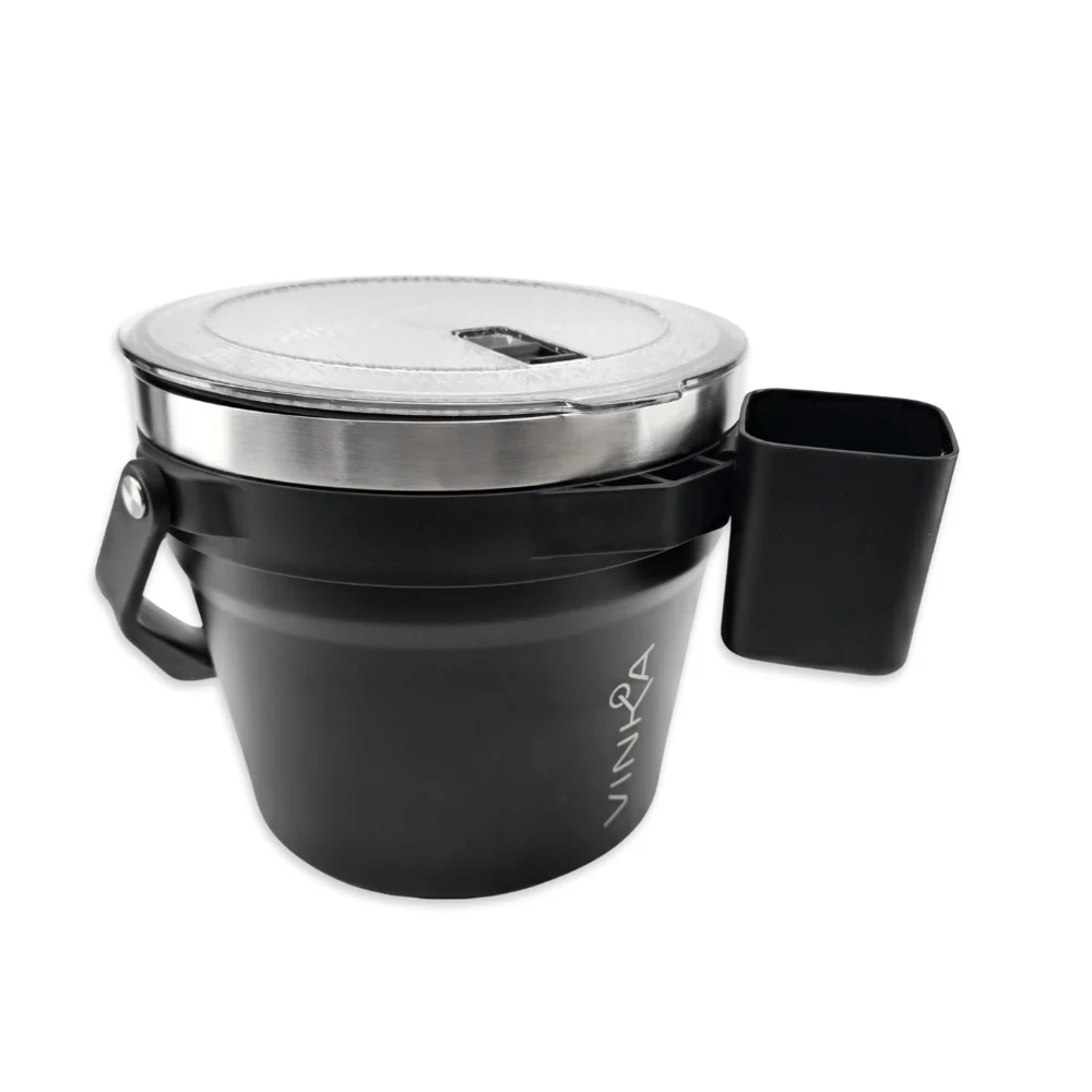 VINKA - Double Walled Vacuum Insulated Ice Bucket (7L) - Matte Black - Image 8
