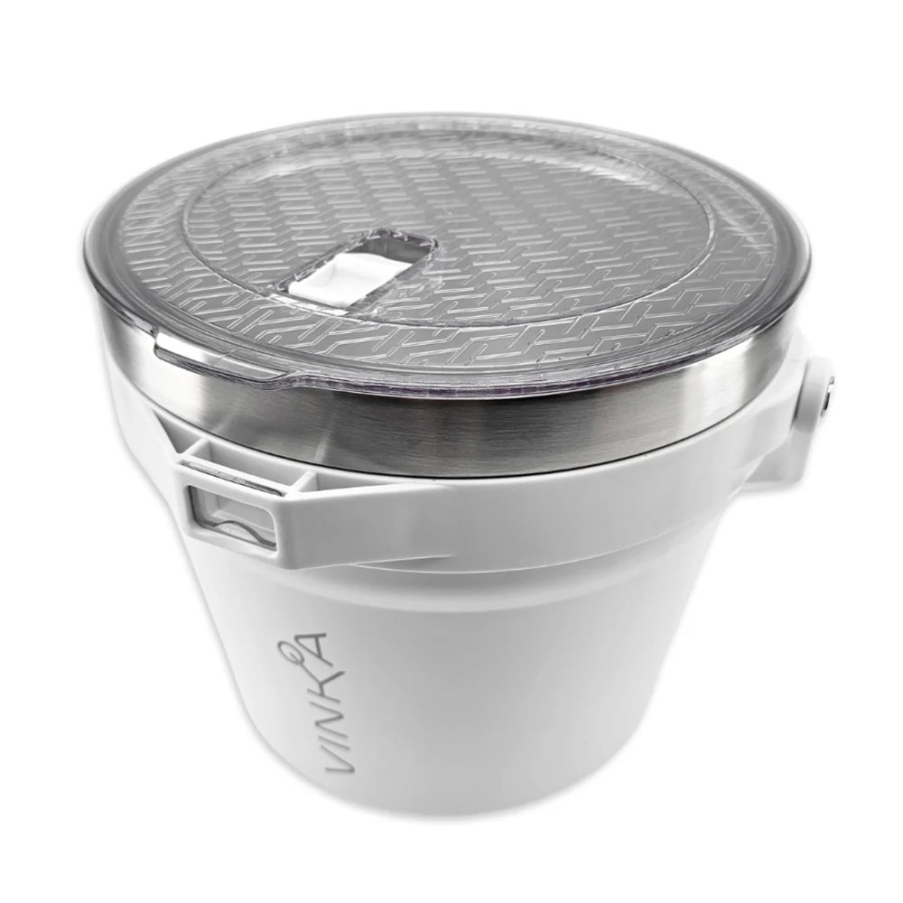 VINKA - Double Walled Vacuum Insulated Ice Bucket (7L) - Matte White - Image 2