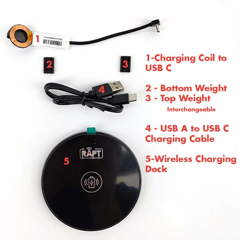 Complete Wireless Charging Kit for RAPT Pill Hydrometer (includes USB Cable+Charging Dock+Wireless Charge Coil+2 Weights) - Image 5